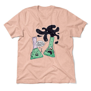 I Think You're Overreacting Men/Unisex T-Shirt in Heather Peach color